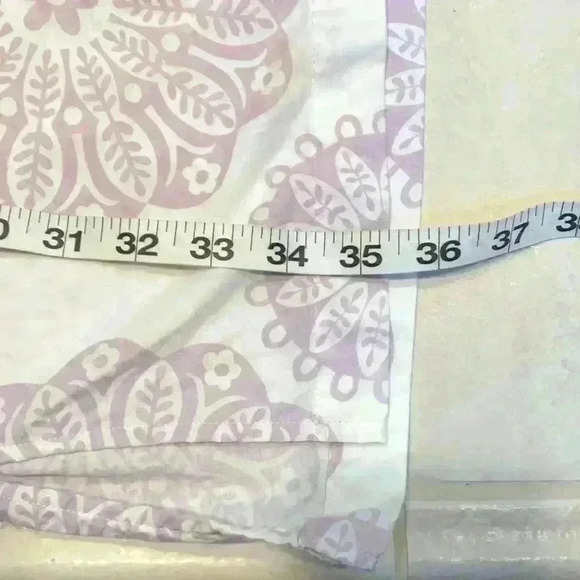 🌈 6/$60, Kiyomi House Dress, White/Lavendar, 3/4 Sleeve, Flower Print, Large - Picture 8 of 8